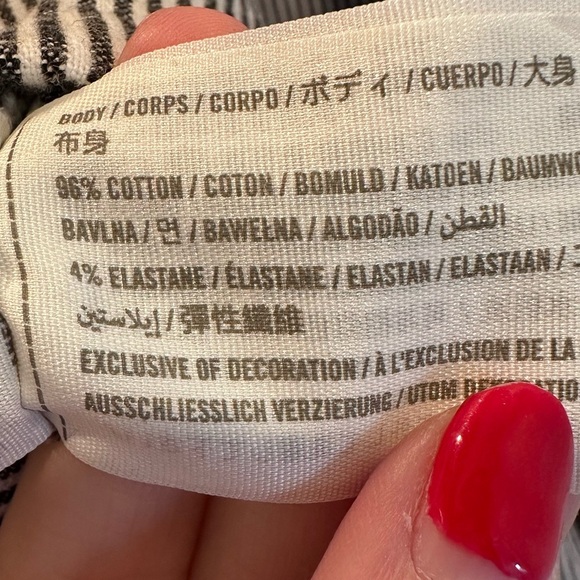 Hollister Gray and White Striped Mini Overall Sun Dress Size Small - Picture 7 of 7